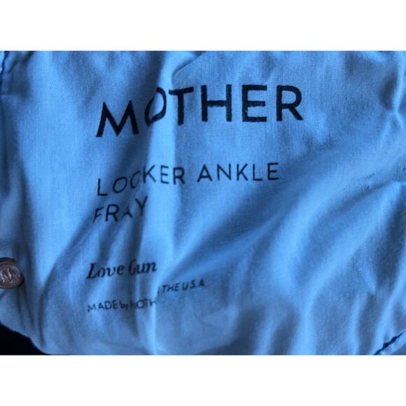 MOTHER Denim Blue Looker Ankle Fray Love Fun Jeans Pants  Women's Size 28 - Picture 4 of 12